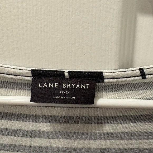 Lane Bryant 22/24 Black White Striped Maxi Dress, Soft & Stretchy - Picture 4 of 6